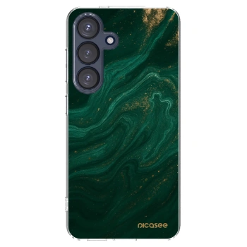 Picasee διαφανής θήκη σιλικόνης Samsung Galaxy S25 5G - Green