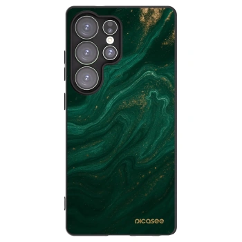 Picasee Μαύρη θήκη σιλικόνης για Samsung Galaxy S25 Ultra 5G - Green
