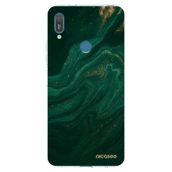 Picasee διαφανής θήκη σιλικόνης Huawei Y7 2019 - Green