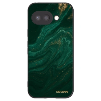 Picasee Μαύρη θήκη σιλικόνης για Google Pixel 9a - Green