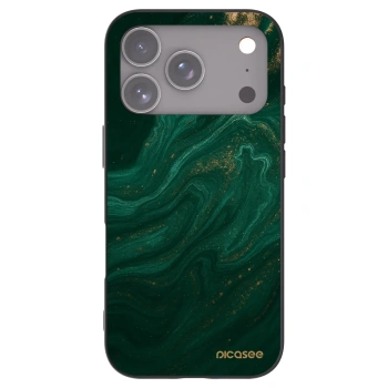 Picasee Μαύρη θήκη σιλικόνης για Apple iPhone 17 Pro - Green