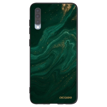 Picasee Μαύρη θήκη σιλικόνης για Samsung Galaxy A70 A705F - Green