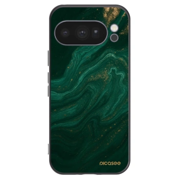 Picasee Μαύρη θήκη σιλικόνης για Google Pixel 10 Pro - Green