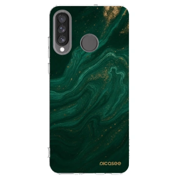 Picasee διαφανής θήκη σιλικόνης Huawei P30 Lite - Green
