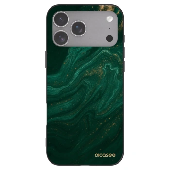 Picasee Μαύρη θήκη σιλικόνης για Apple iPhone 18 Pro Max - Green