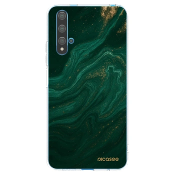 Picasee διαφανής θήκη σιλικόνης Huawei Nova 5T - Green