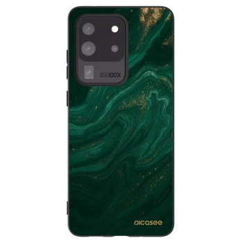 Picasee Μαύρη θήκη σιλικόνης για Samsung Galaxy S20 Ultra 5G G988F - Green