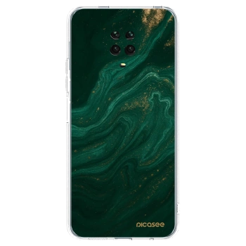 Picasee διαφανής θήκη σιλικόνης Xiaomi Redmi Note 9 Pro - Green
