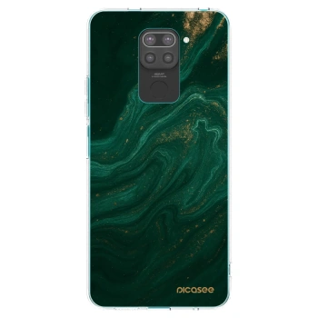 Picasee Μαύρη θήκη σιλικόνης για Xiaomi Redmi Note 9 - Green
