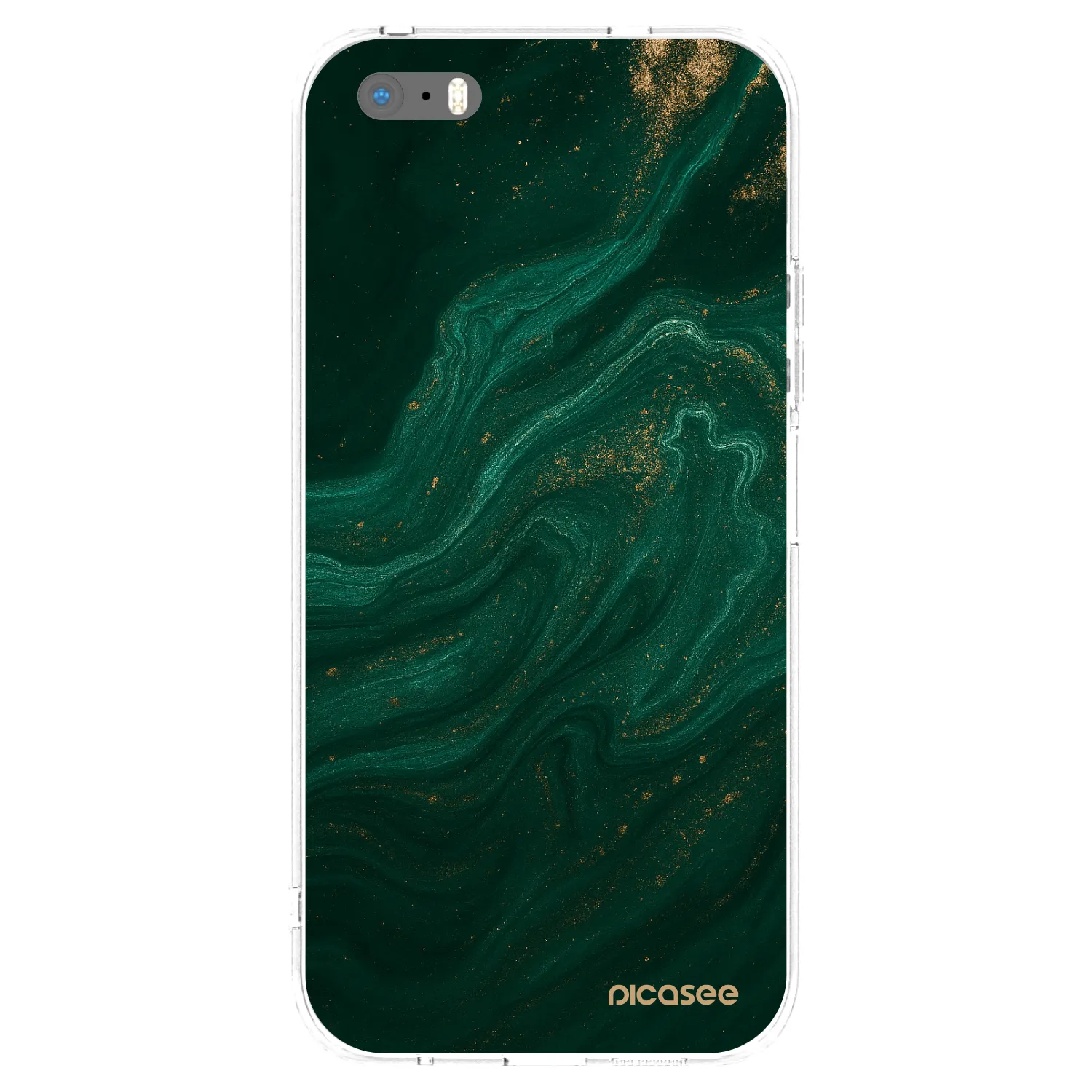 Picasee διαφανής θήκη σιλικόνης Apple iPhone 5/5S/SE - Green
