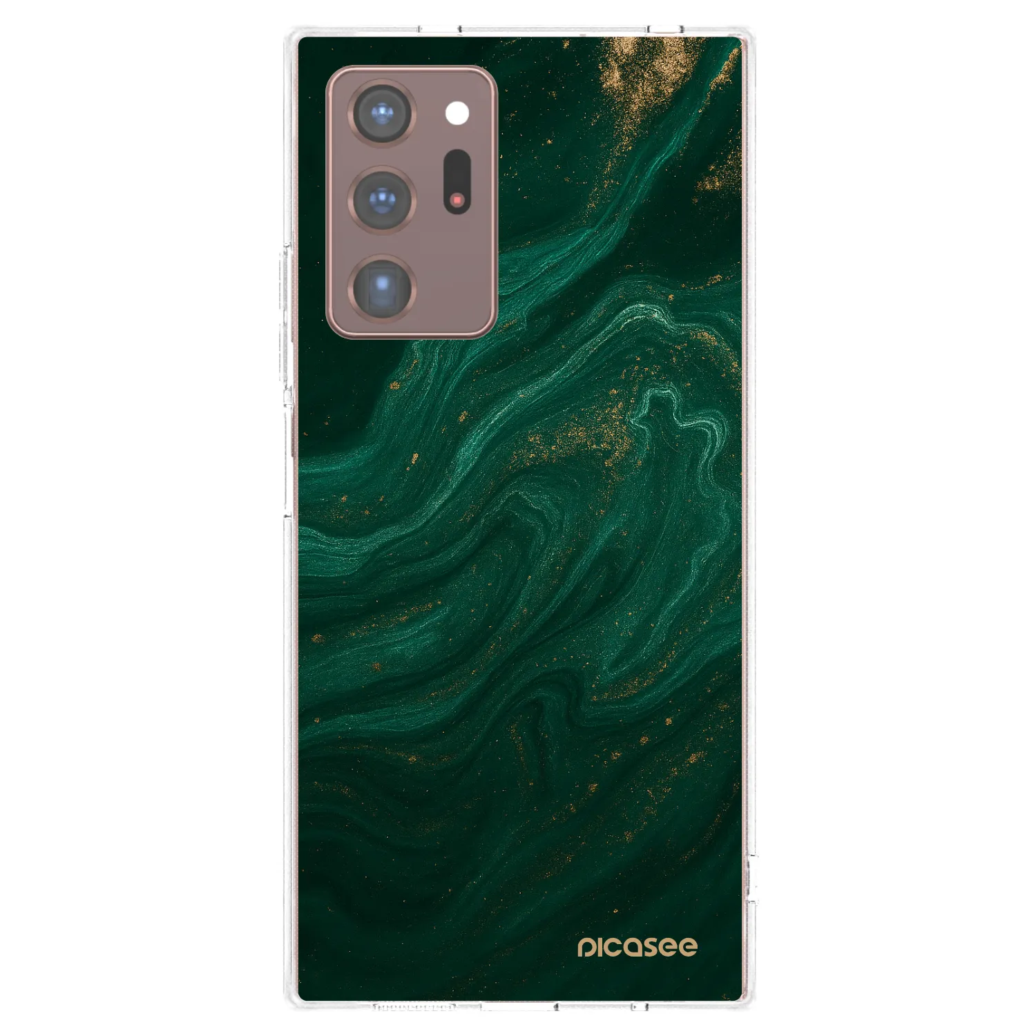 Picasee διαφανής θήκη σιλικόνης Samsung Galaxy Note 20 Ultra - Green