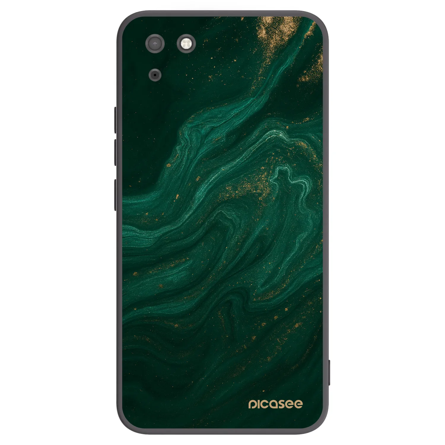 Picasee Μαύρη θήκη σιλικόνης για Huawei Y5P - Green