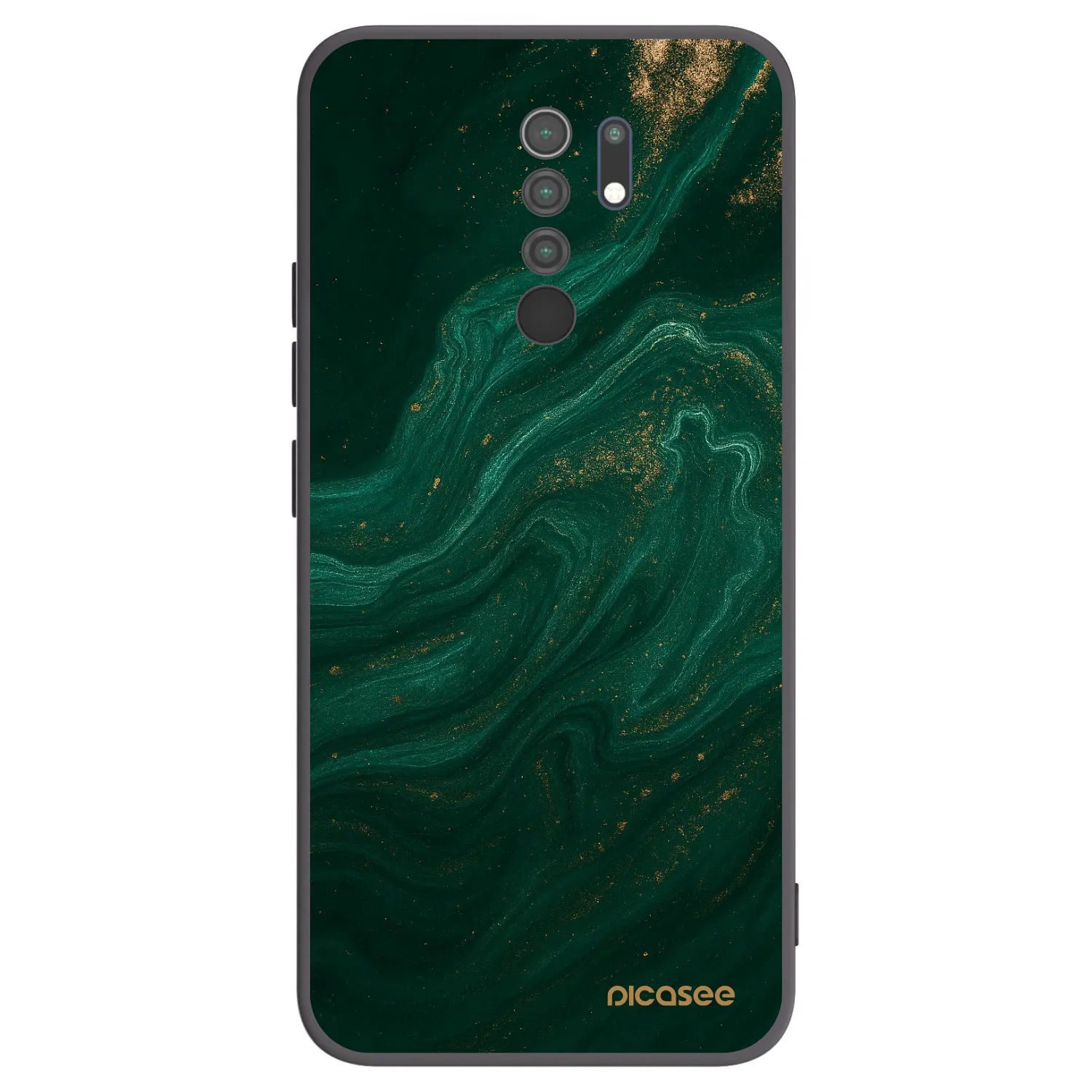Picasee Μαύρη θήκη σιλικόνης για Xiaomi Redmi 9 - Green