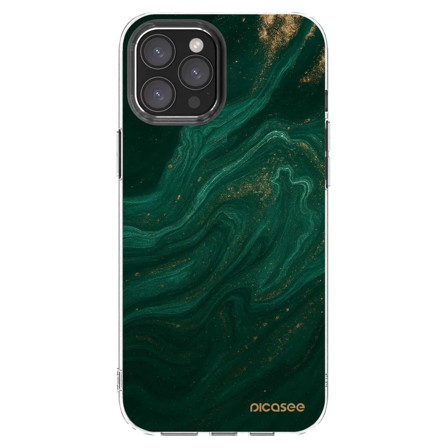 Picasee διαφανής θήκη σιλικόνης Apple iPhone 12 Pro Max - Green