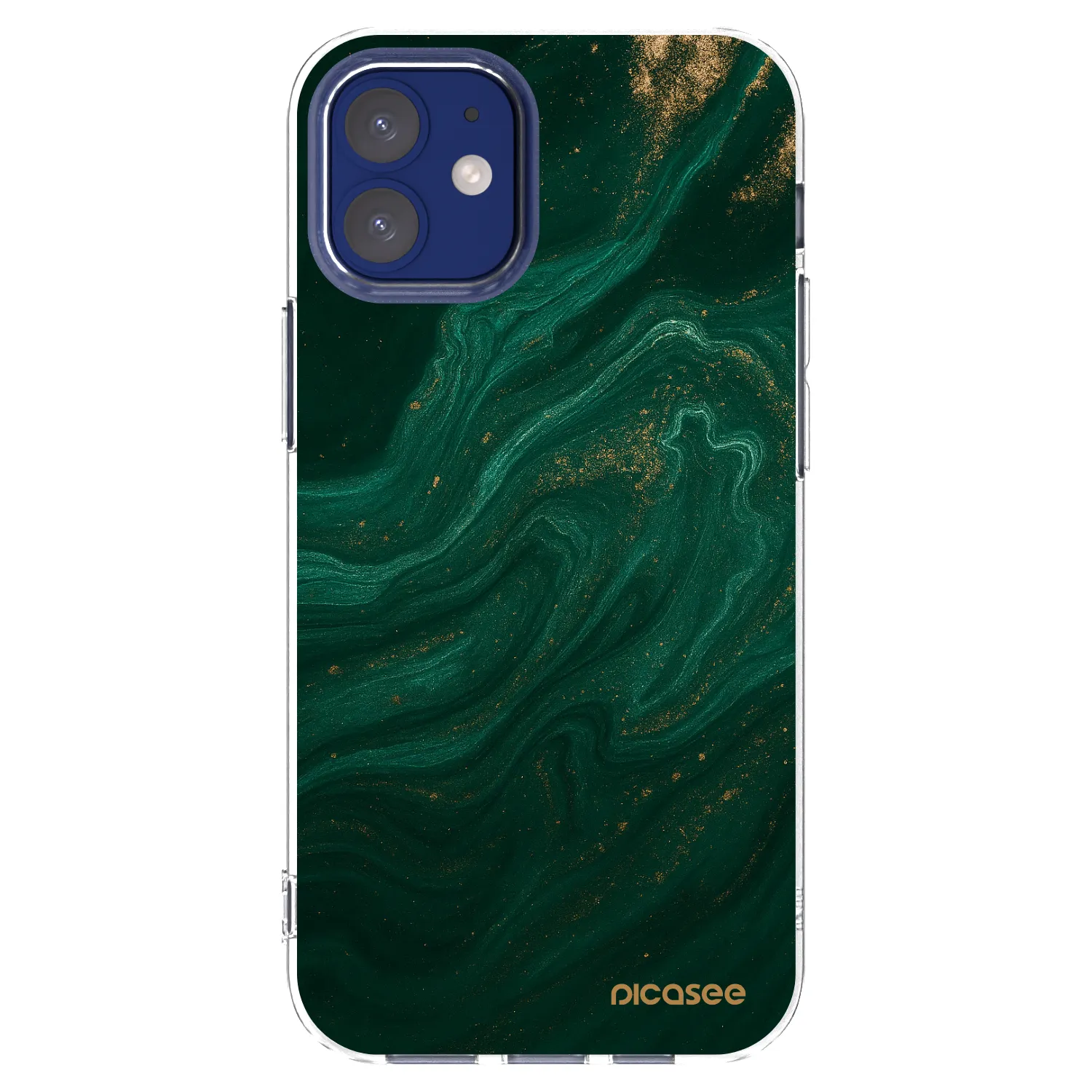 Picasee διαφανής θήκη σιλικόνης Apple iPhone 12 mini - Green