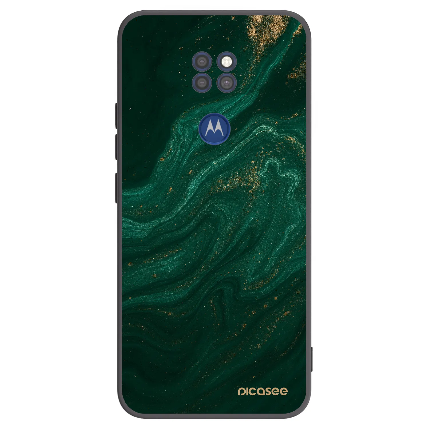 Picasee Μαύρη θήκη σιλικόνης για Motorola Moto G9 Play - Green