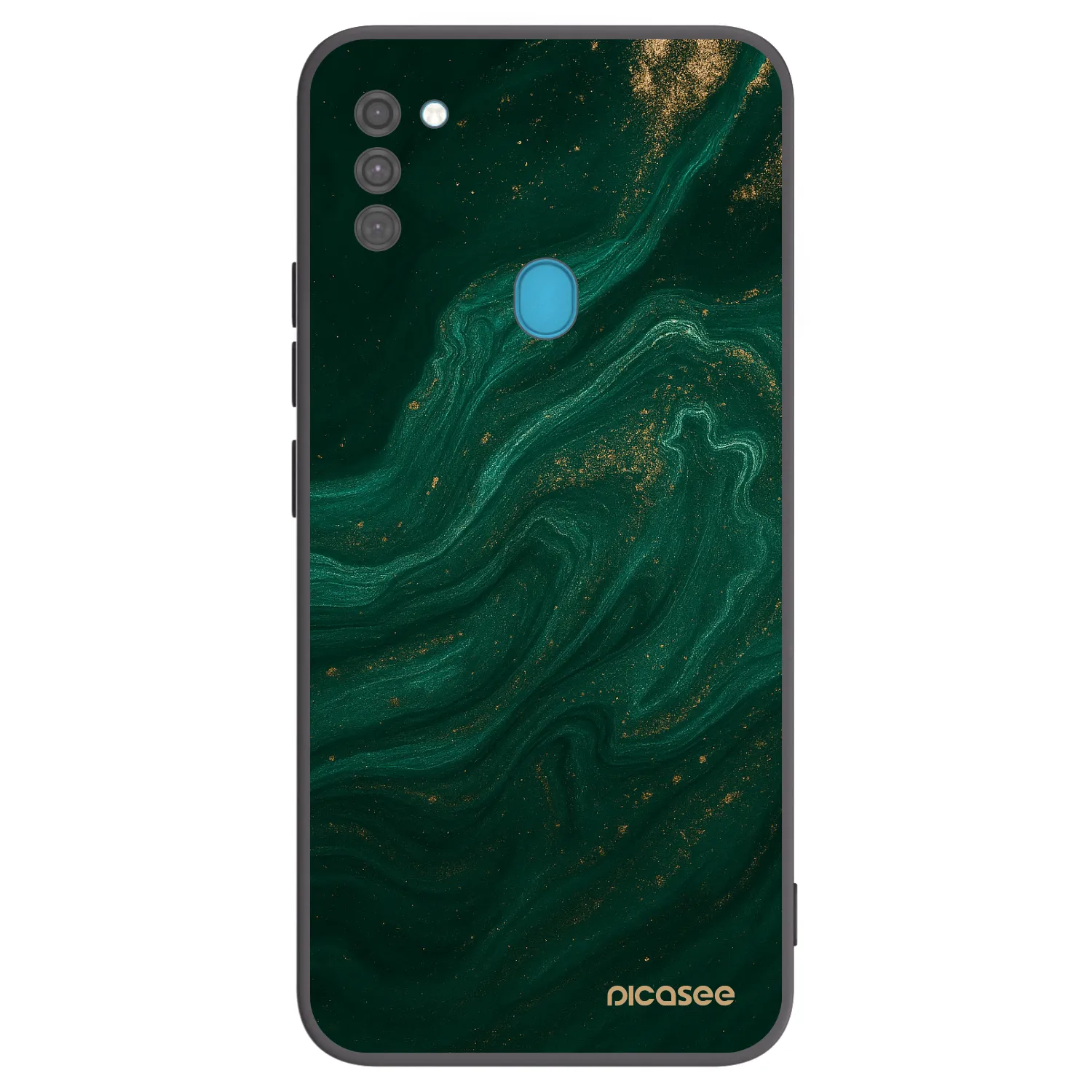 Picasee Μαύρη θήκη σιλικόνης για Samsung Galaxy M11 - Green