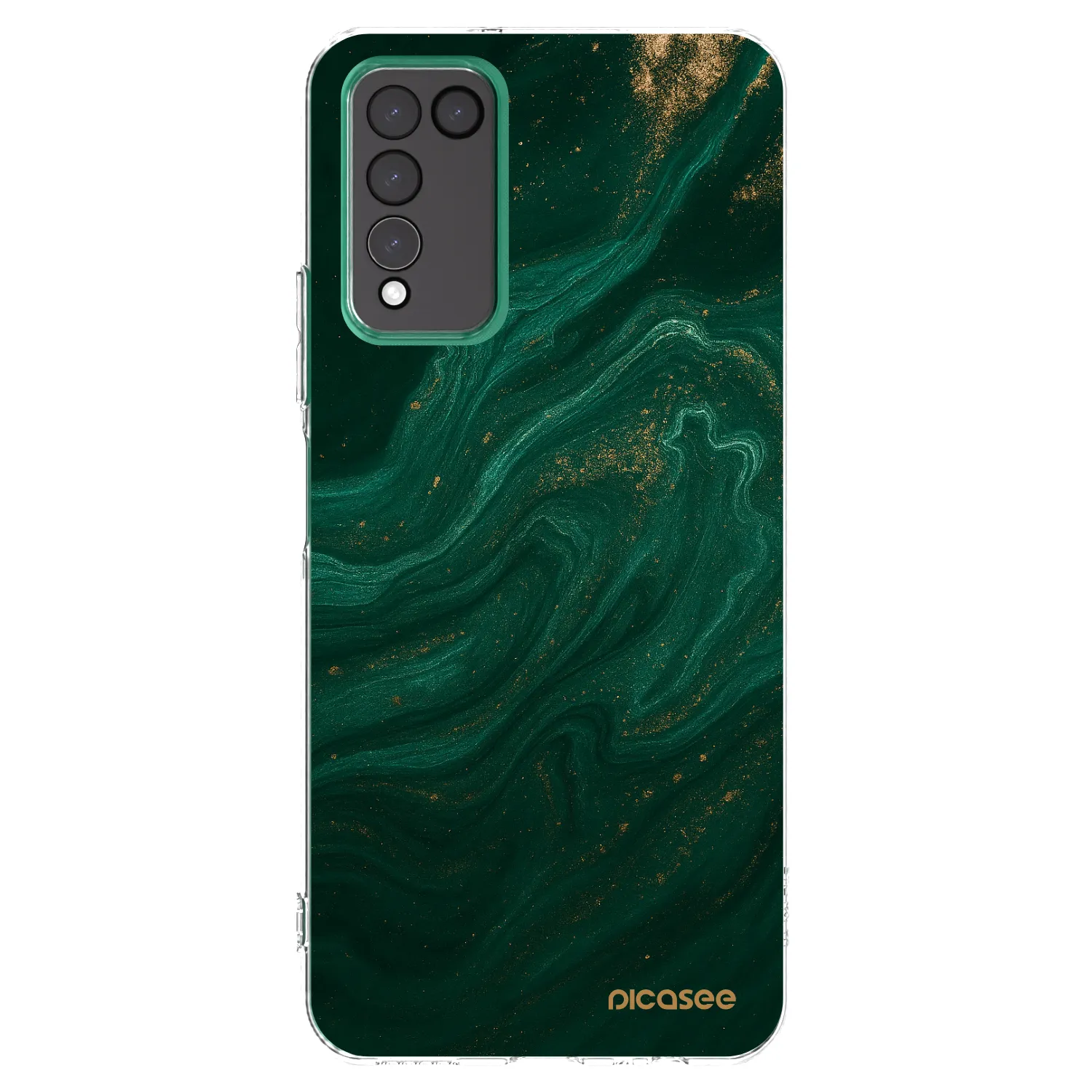 Picasee διαφανής θήκη σιλικόνης Honor 10X Lite - Green