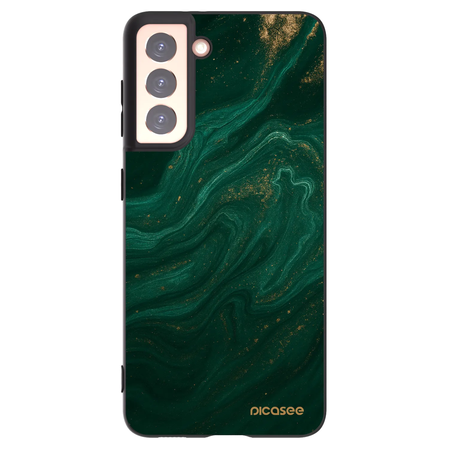 Picasee Μαύρη θήκη σιλικόνης για Samsung Galaxy S21 5G G991B - Green