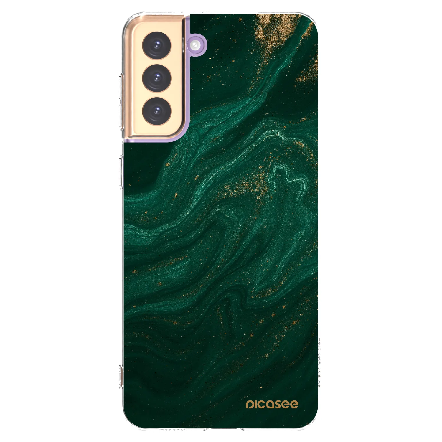 Picasee διαφανής θήκη σιλικόνης Samsung Galaxy S21+ 5G G996F - Green