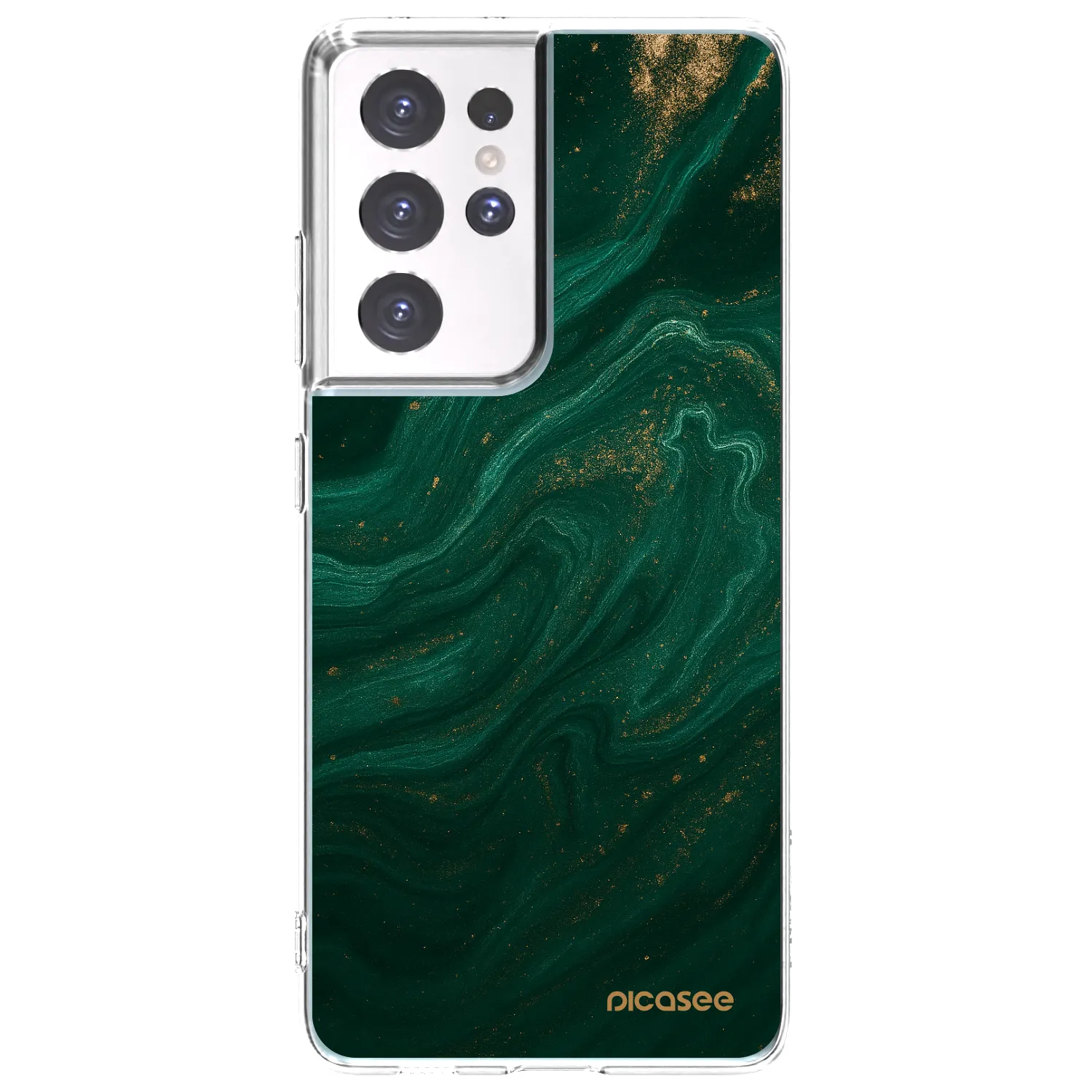 Picasee διαφανής θήκη σιλικόνης Samsung Galaxy S21 Ultra 5G G998B - Green
