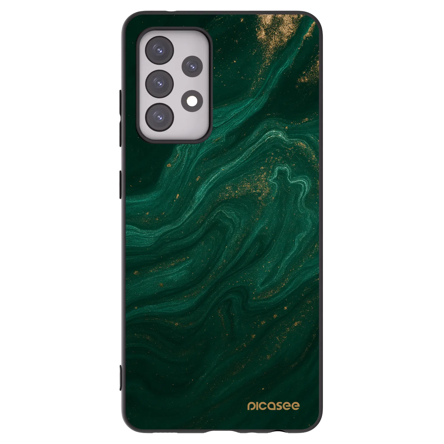 Picasee Μαύρη θήκη σιλικόνης για Samsung Galaxy A52 5G A525F - Green