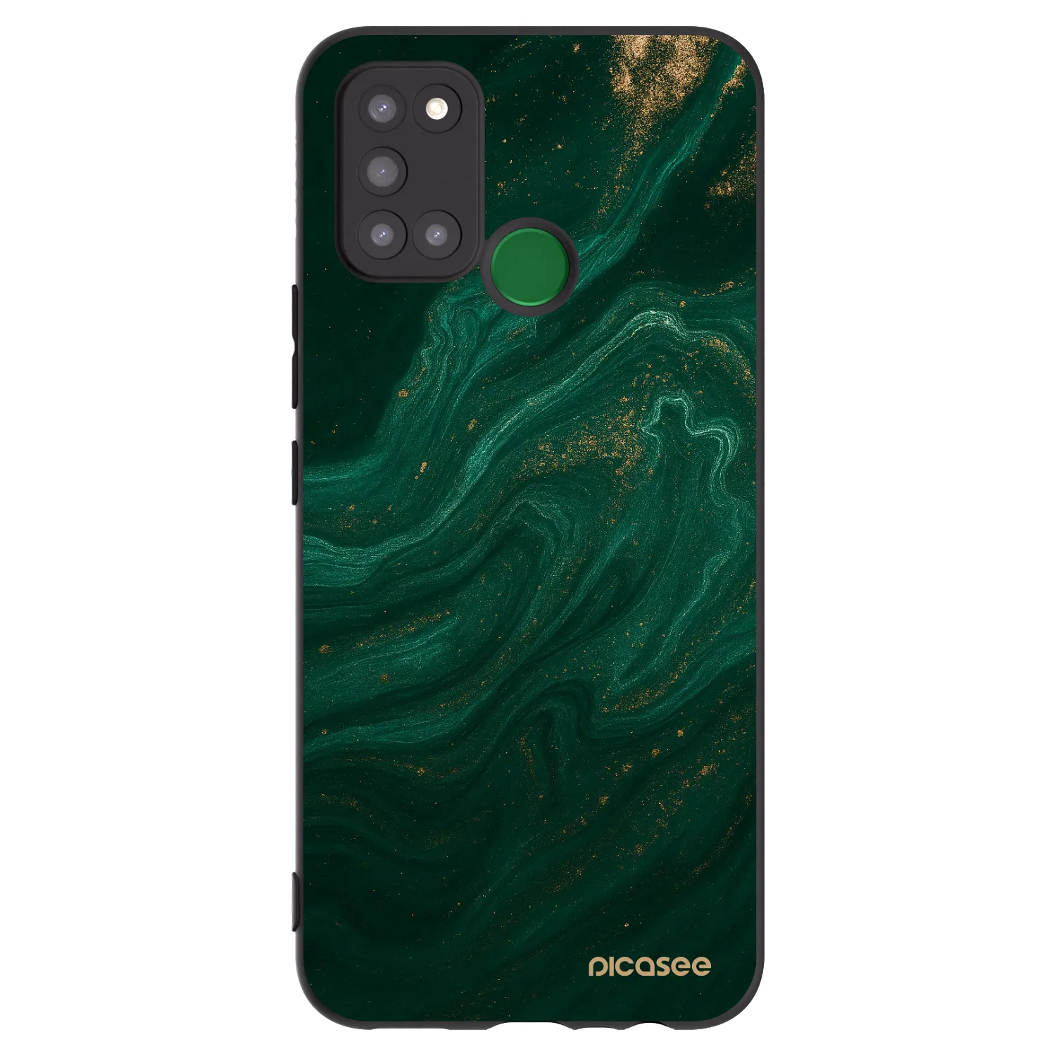 Picasee Μαύρη θήκη σιλικόνης για Realme 7i - Green