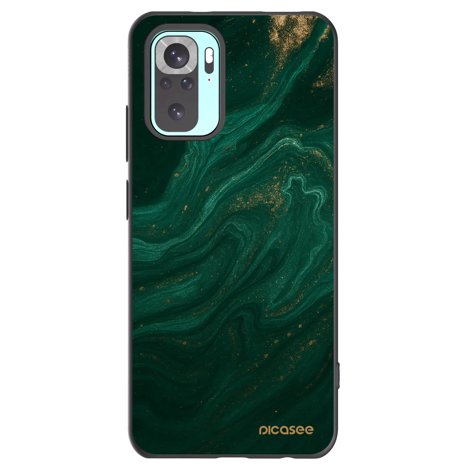 Picasee Μαύρη θήκη σιλικόνης για Xiaomi Redmi Note 10 Pro - Green