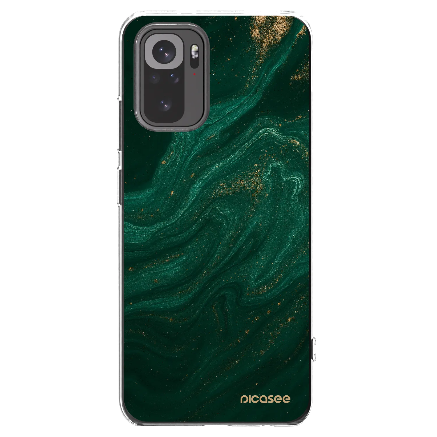 Picasee διαφανής θήκη σιλικόνης Xiaomi Redmi Note 10S - Green