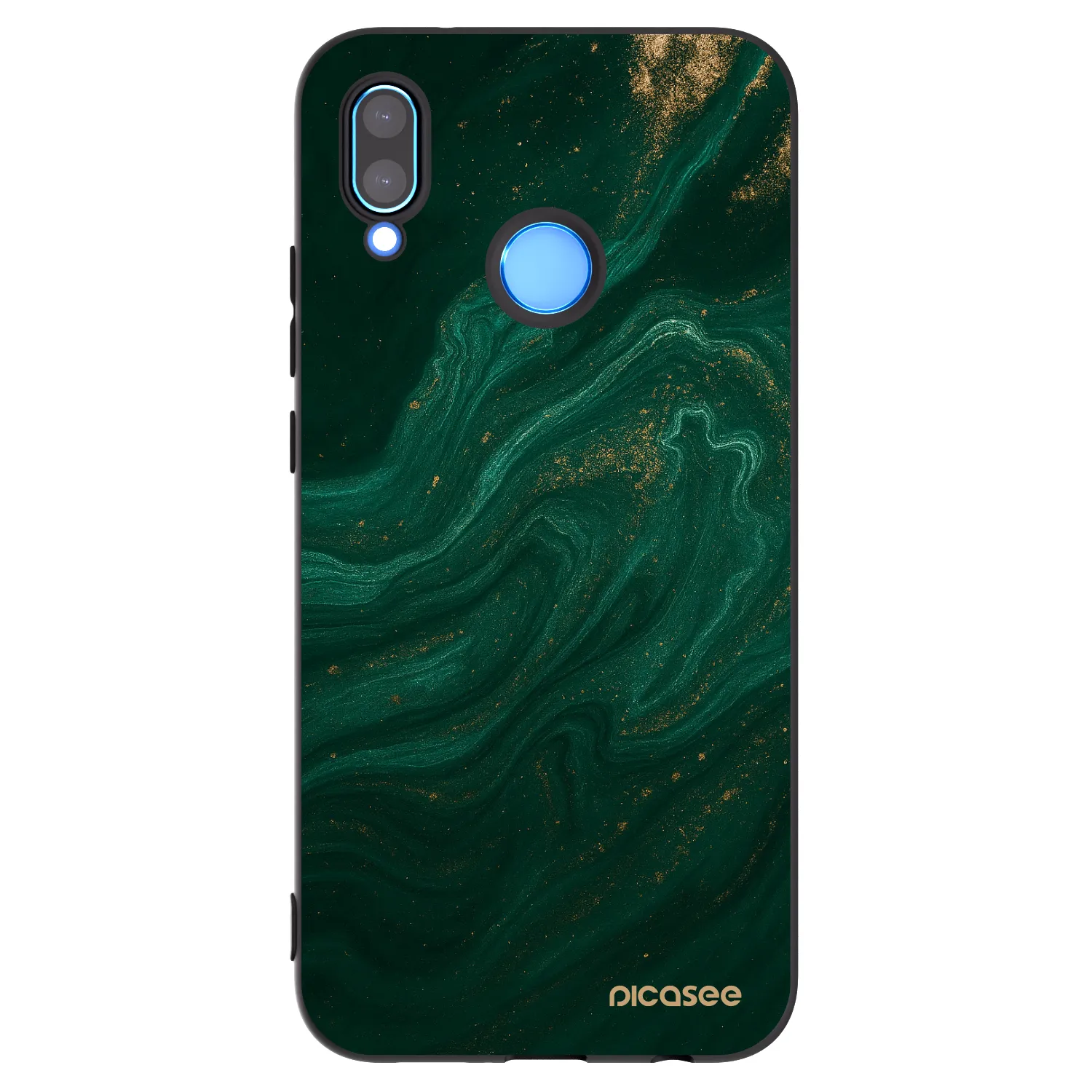 Picasee Μαύρη θήκη σιλικόνης για Huawei P20 Lite - Green