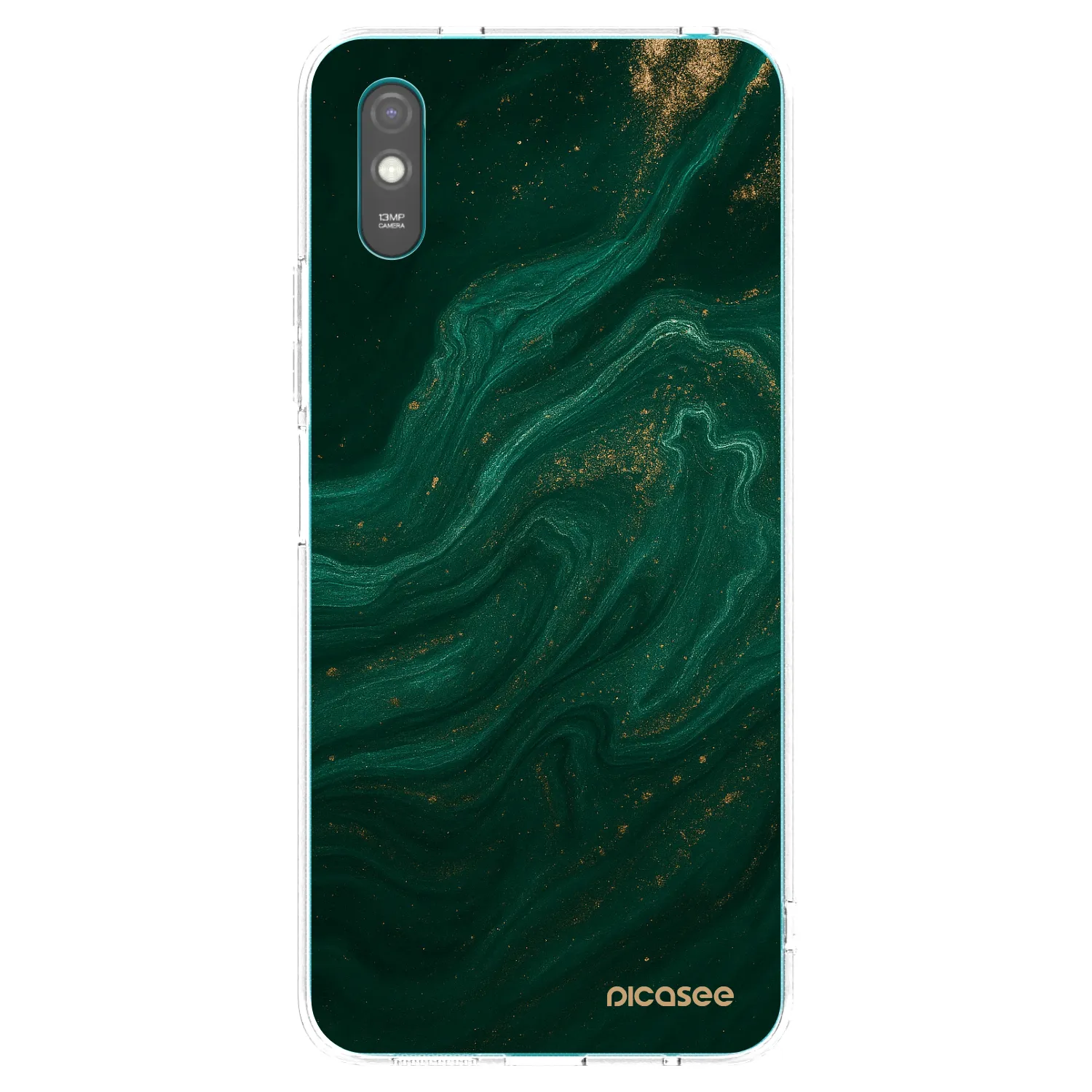 Picasee διαφανής θήκη σιλικόνης Xiaomi Redmi 9AT - Green