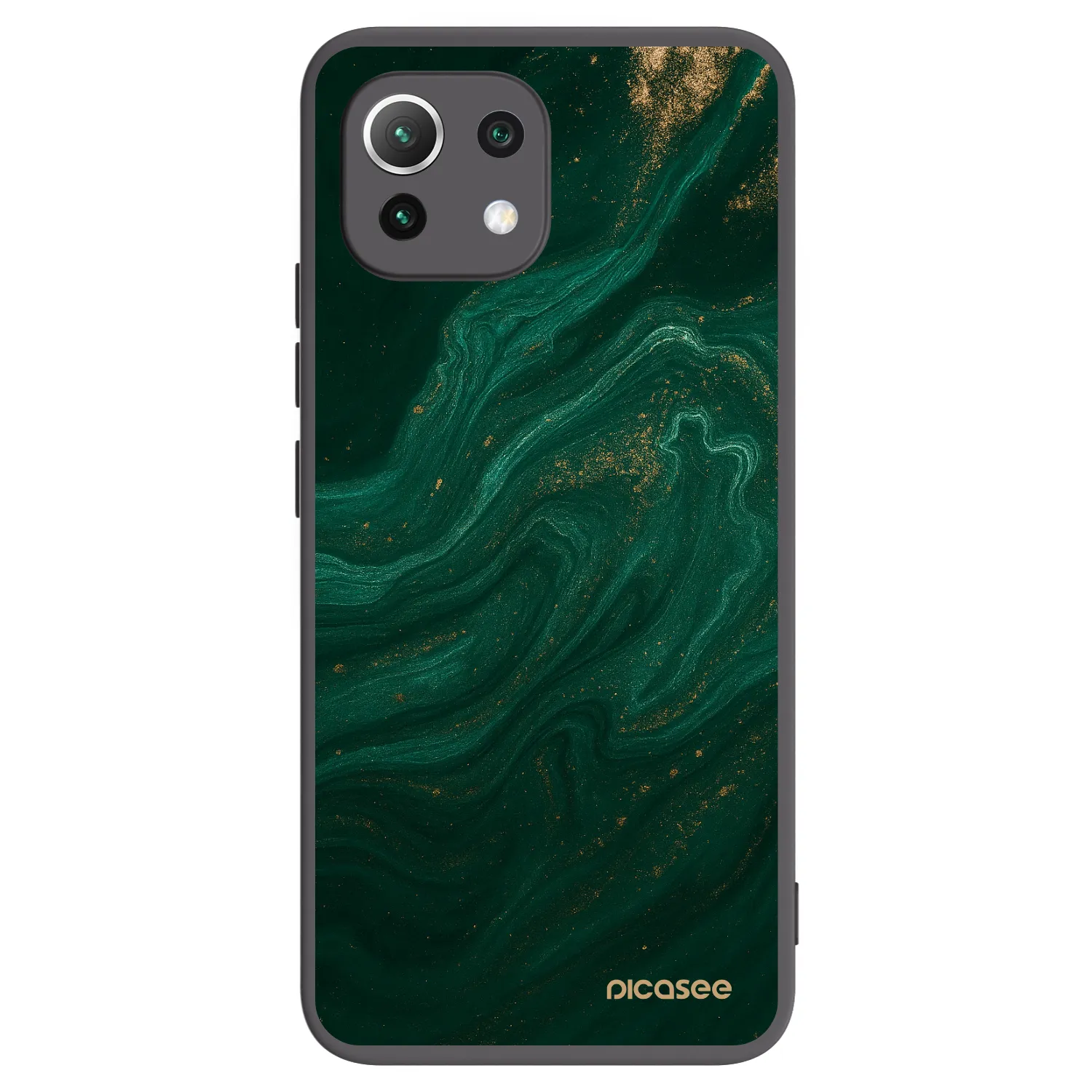 Picasee Μαύρη θήκη σιλικόνης για Xiaomi Mi 11 Lite - Green