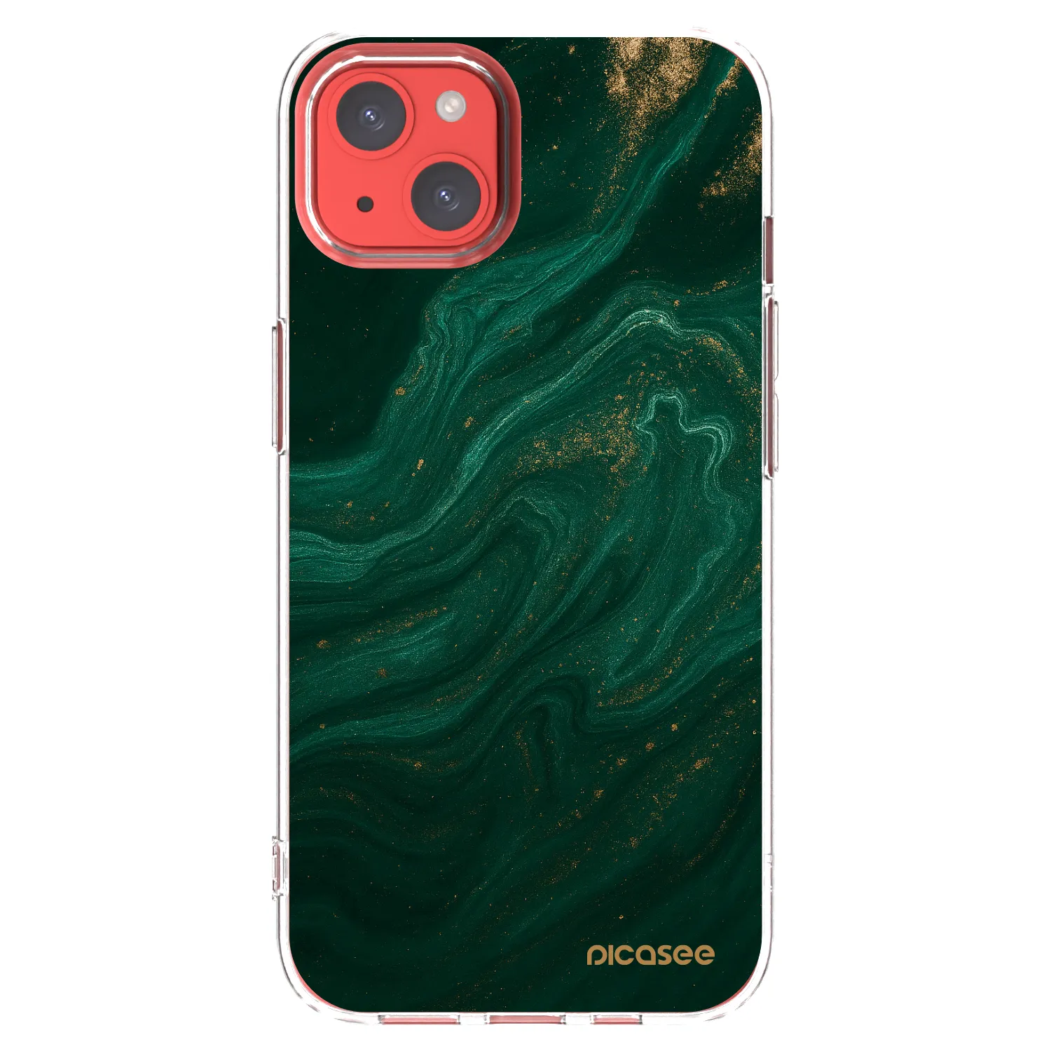 Picasee διαφανής θήκη σιλικόνης Apple iPhone 13 - Green