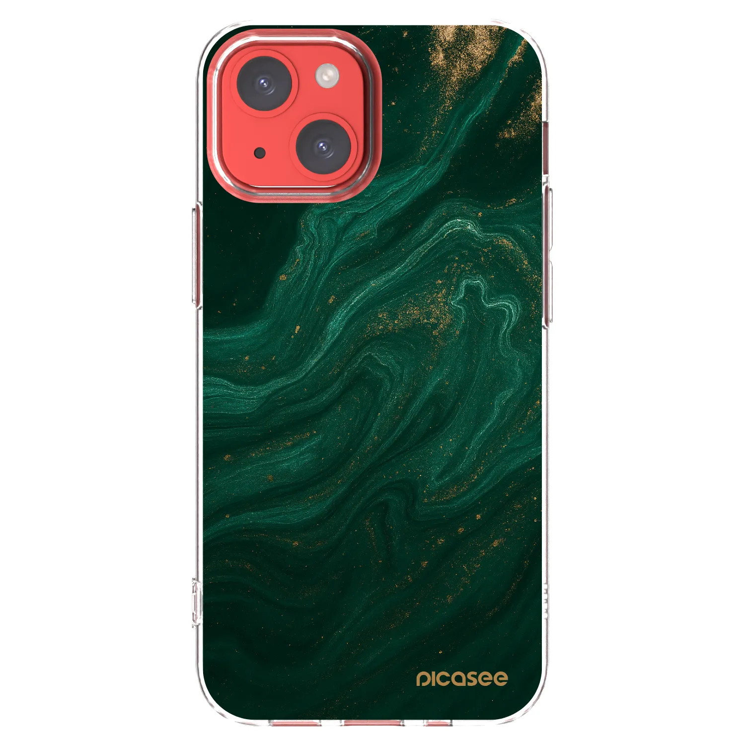 Picasee διαφανής θήκη σιλικόνης Apple iPhone 13 mini - Green