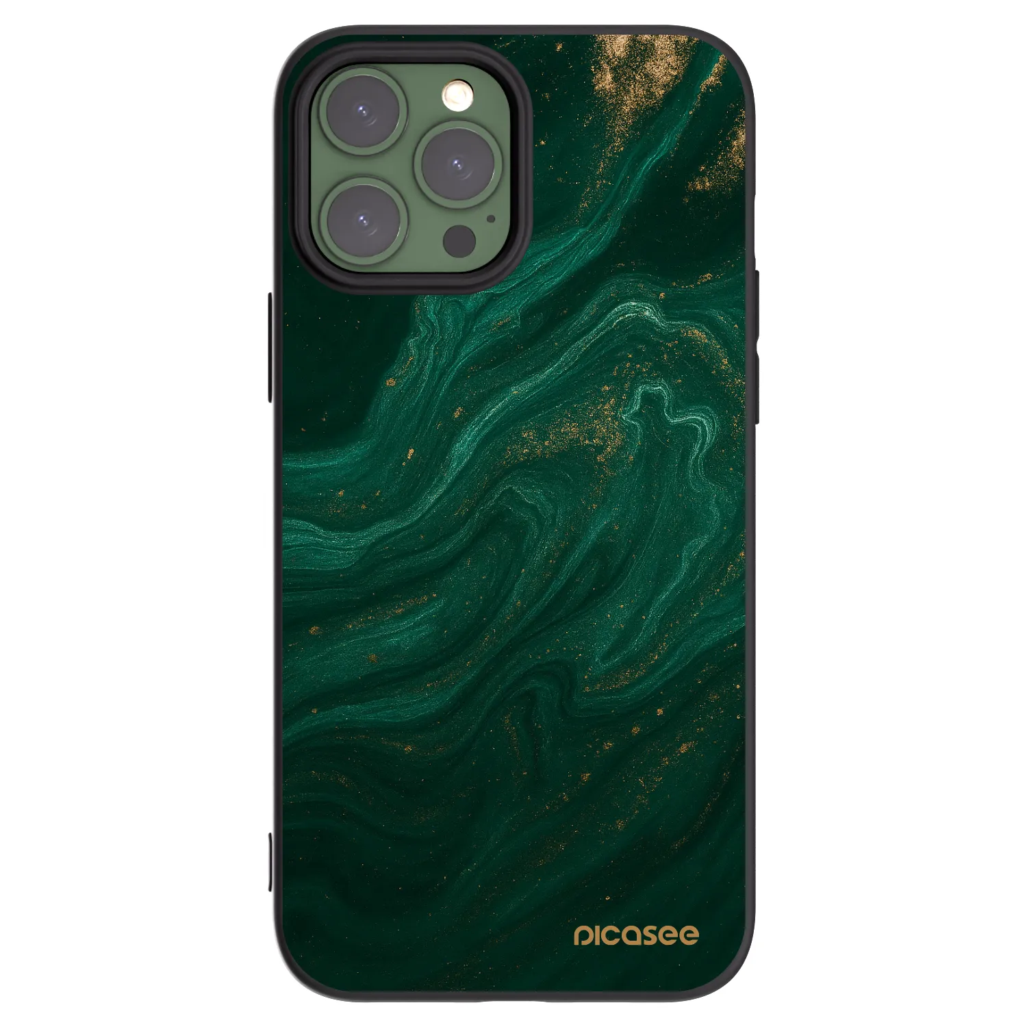 Picasee Μαύρη θήκη σιλικόνης για Apple iPhone 13 Pro Max - Green