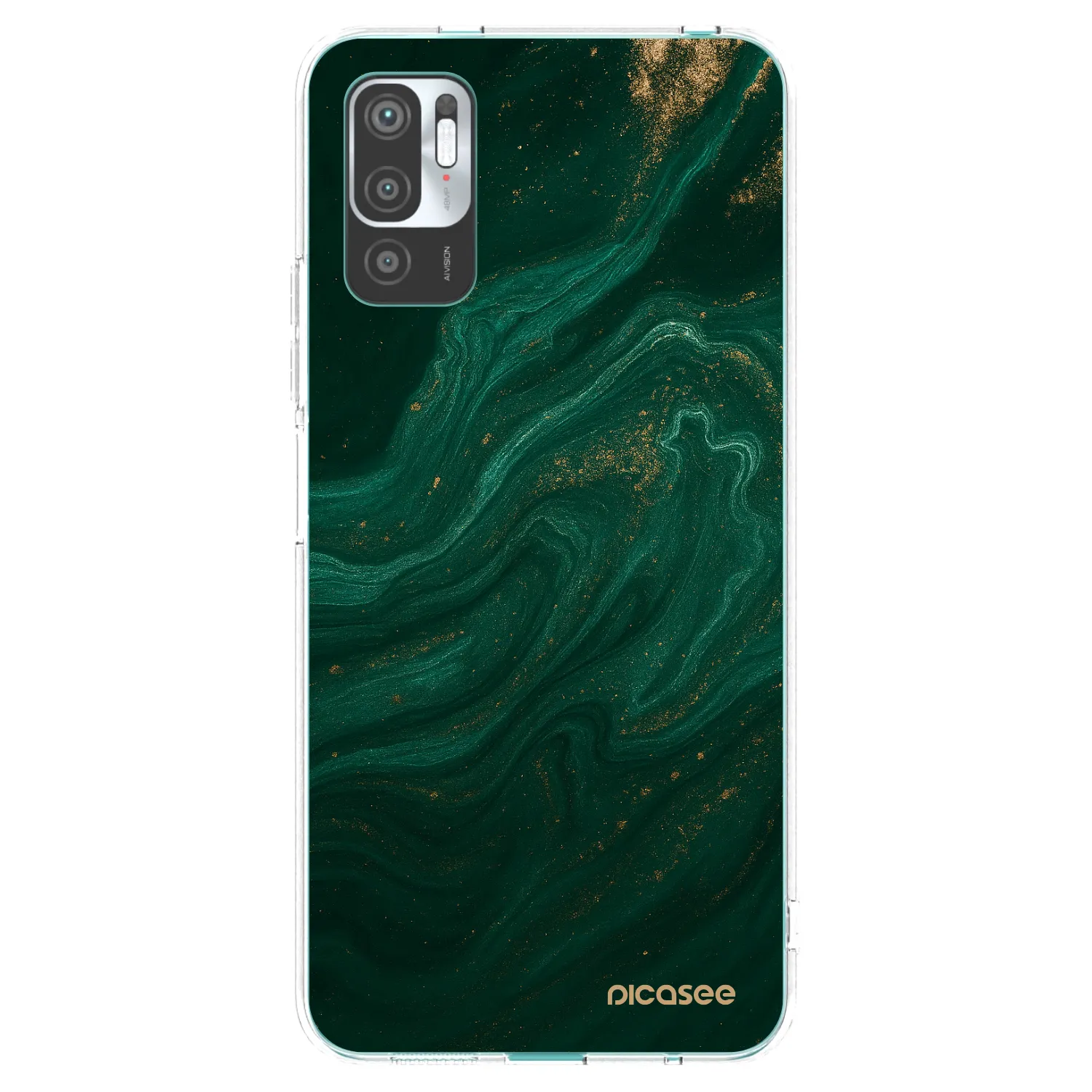 Picasee διαφανής θήκη σιλικόνης Xiaomi Redmi Note 10 5G - Green