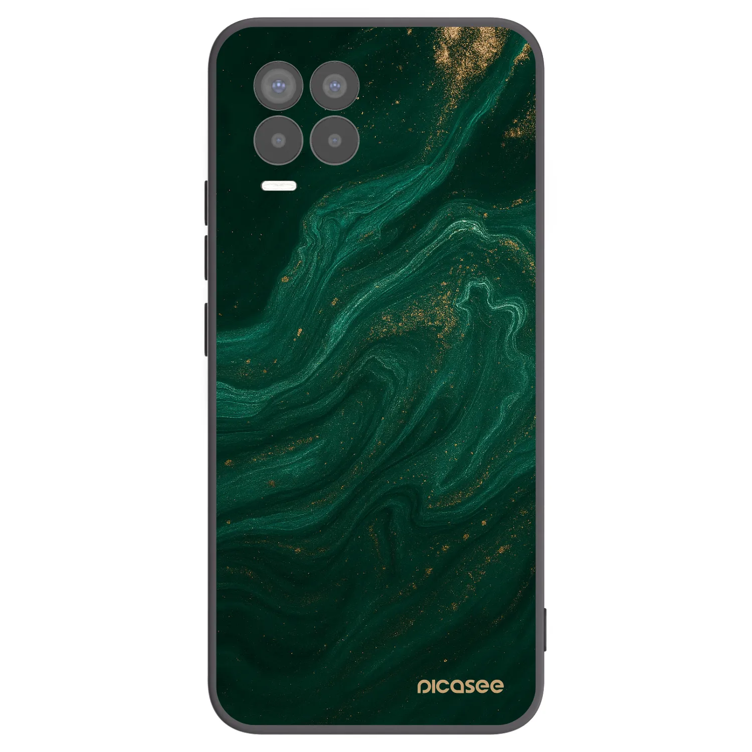 Picasee Μαύρη θήκη σιλικόνης για Realme 8 Pro - Green