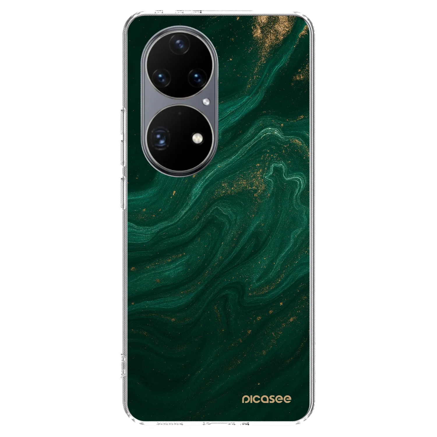Picasee διαφανής θήκη σιλικόνης Huawei P50 - Green