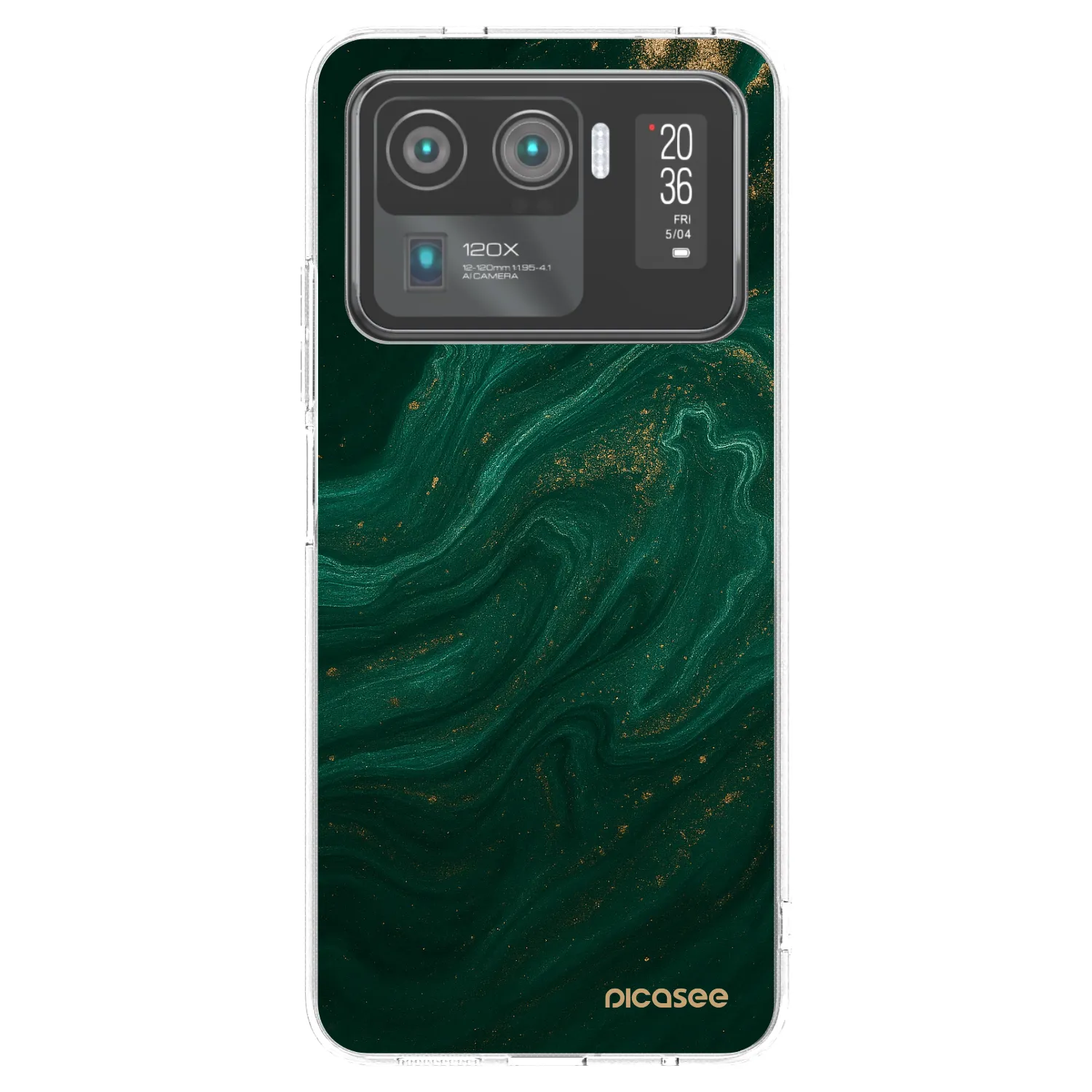 Picasee διαφανής θήκη σιλικόνης Xiaomi Mi 11 Ultra - Green