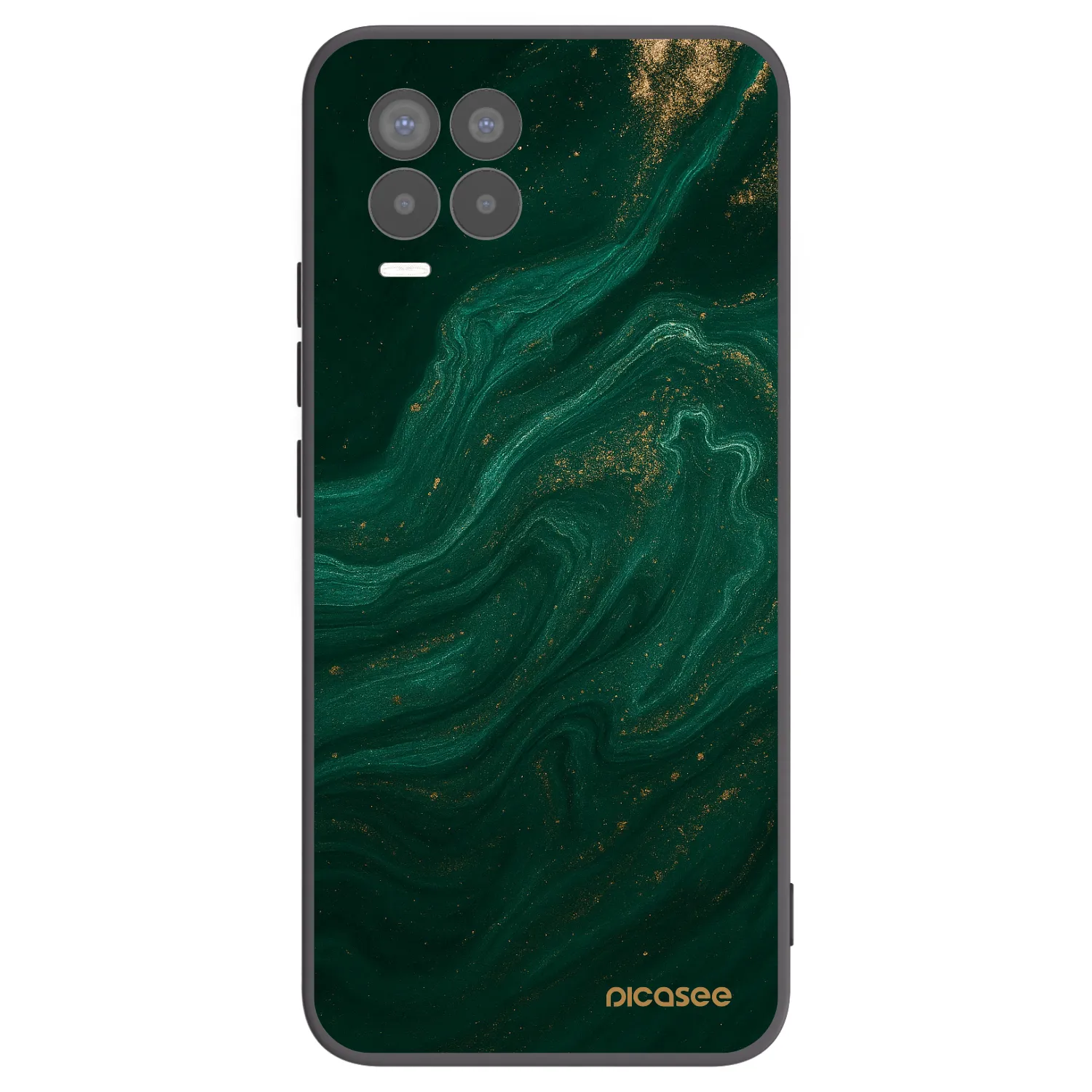 Picasee Μαύρη θήκη σιλικόνης για Realme 8 4G - Green