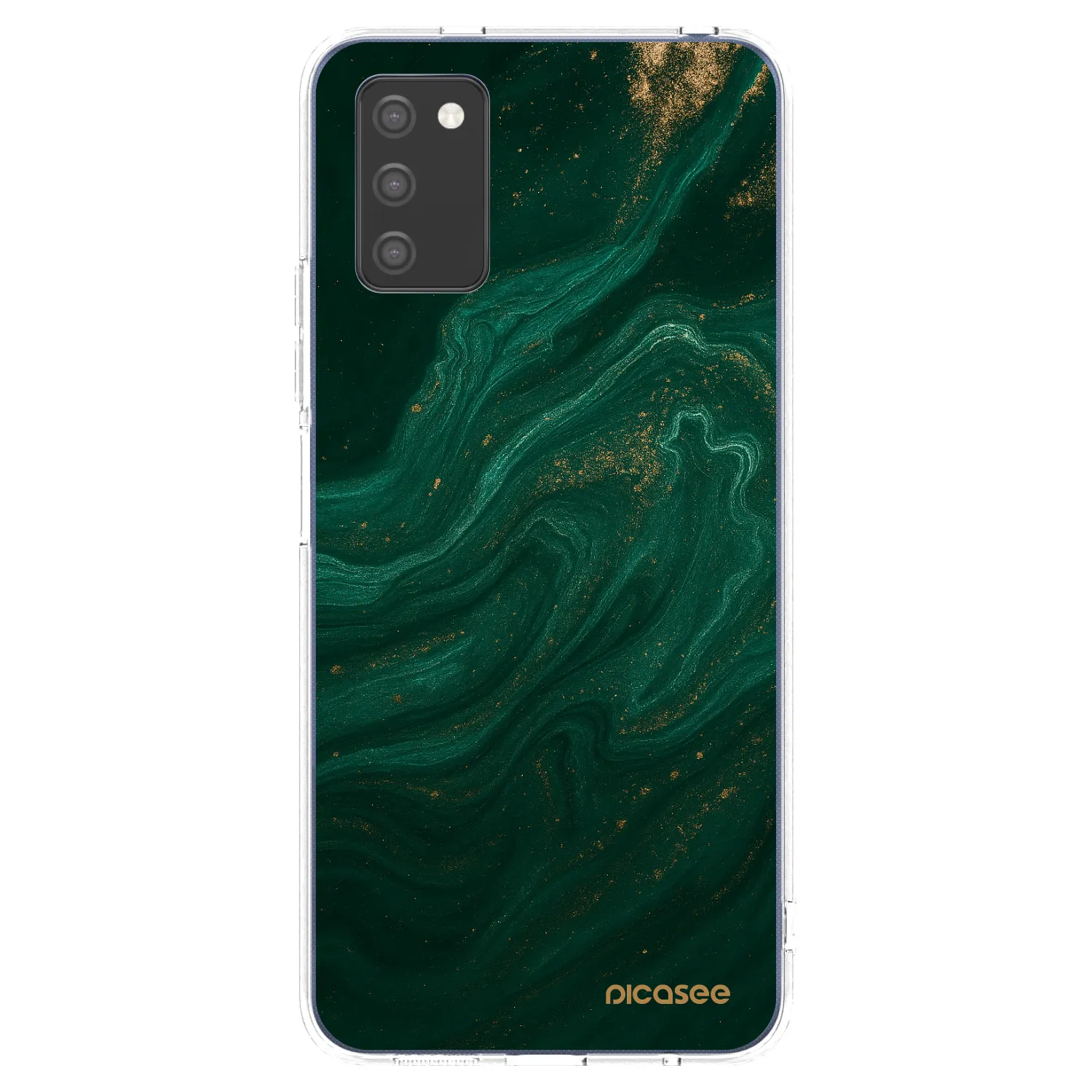 Picasee διαφανής θήκη σιλικόνης Samsung Galaxy A02s A025G - Green