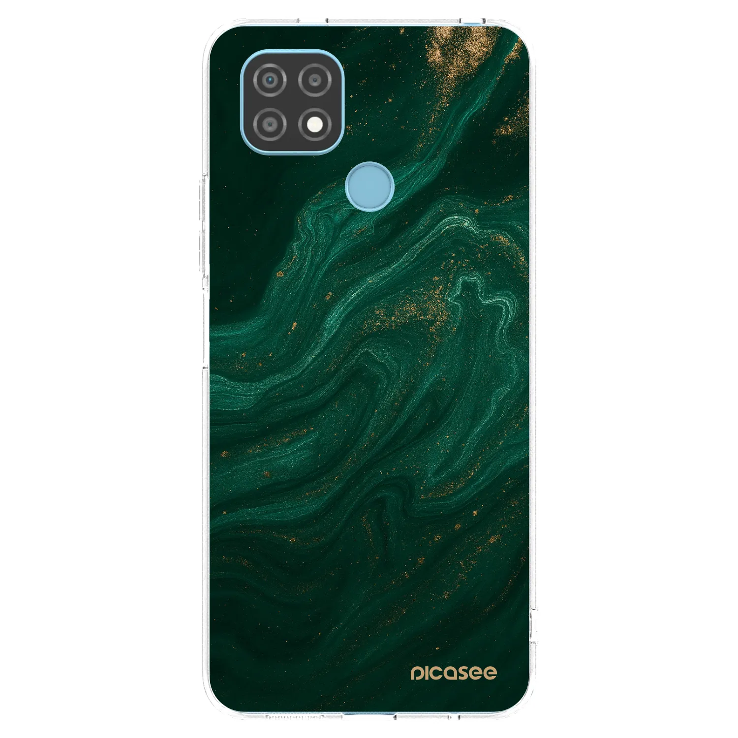 Picasee διαφανής θήκη σιλικόνης Realme C21 - Green