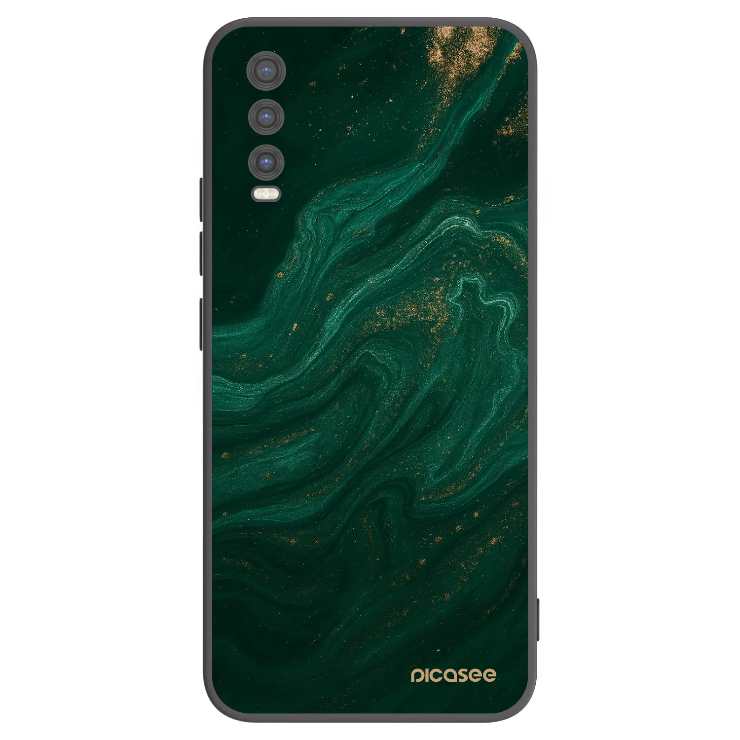 Picasee Μαύρη θήκη σιλικόνης για Vivo Y20s - Green