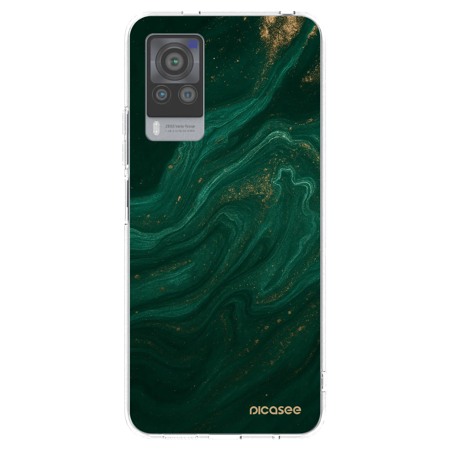 Picasee διαφανής θήκη σιλικόνης Vivo X60 Pro 5G - Green