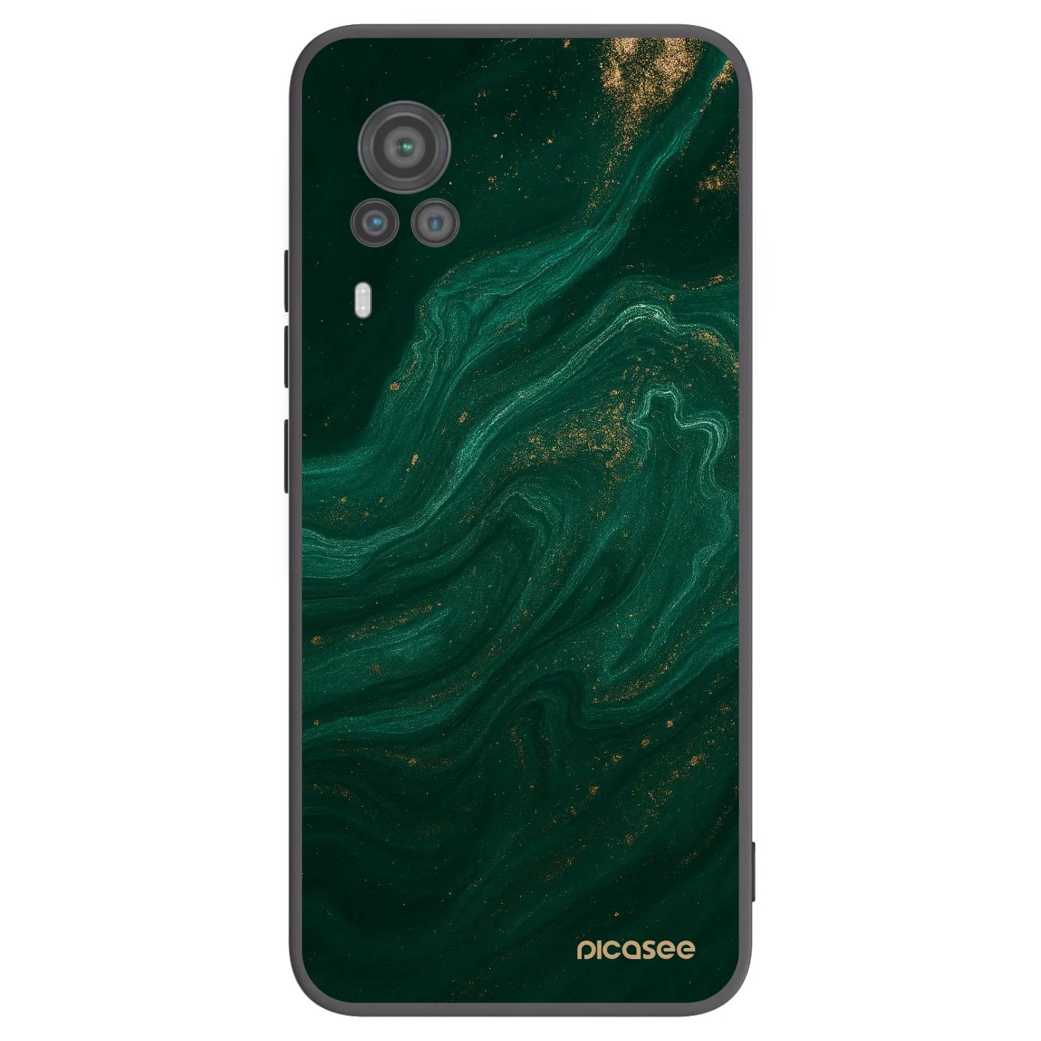 Picasee Μαύρη θήκη σιλικόνης για Vivo X60 Pro 5G - Green