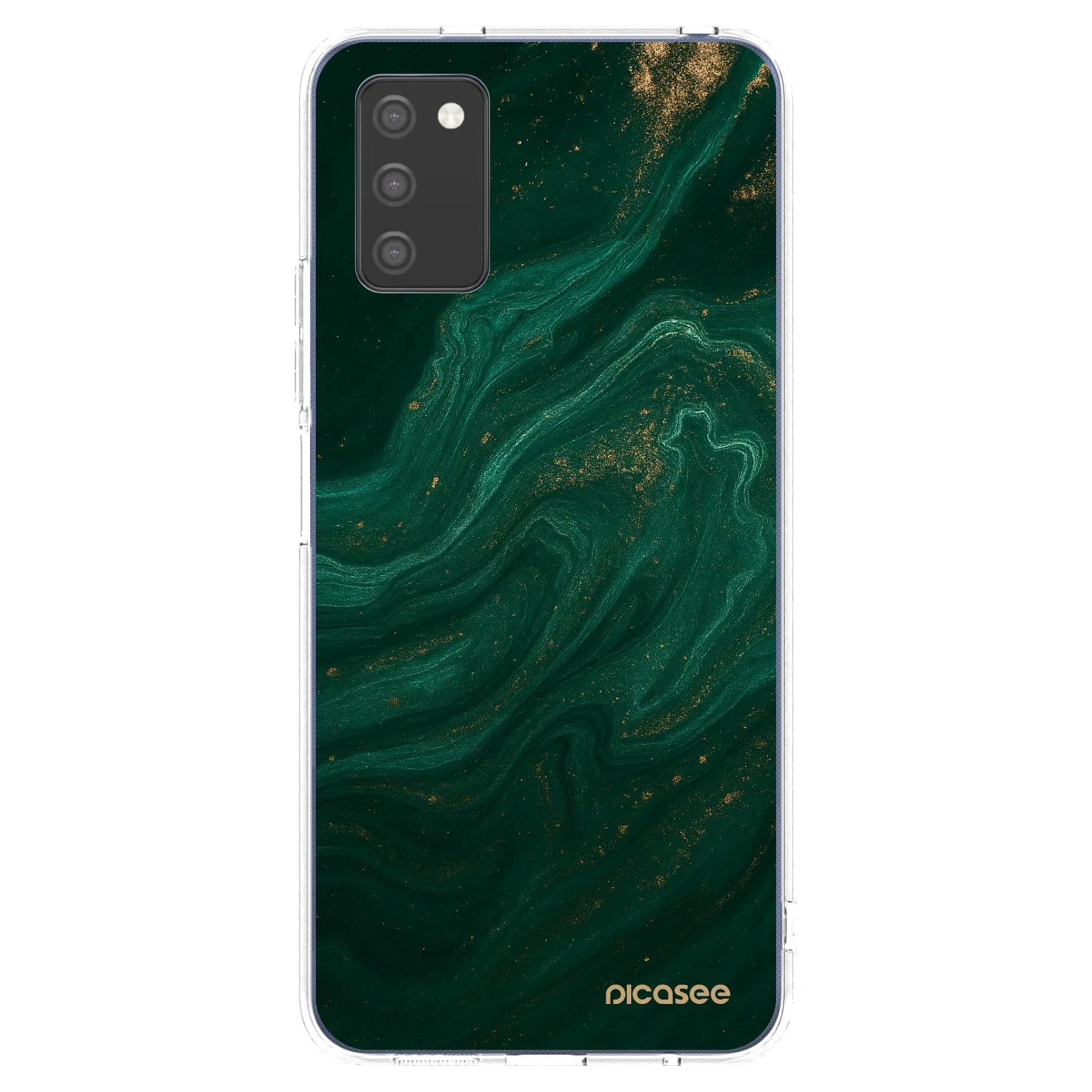 Picasee διαφανής θήκη σιλικόνης Samsung Galaxy A03s A037G - Green