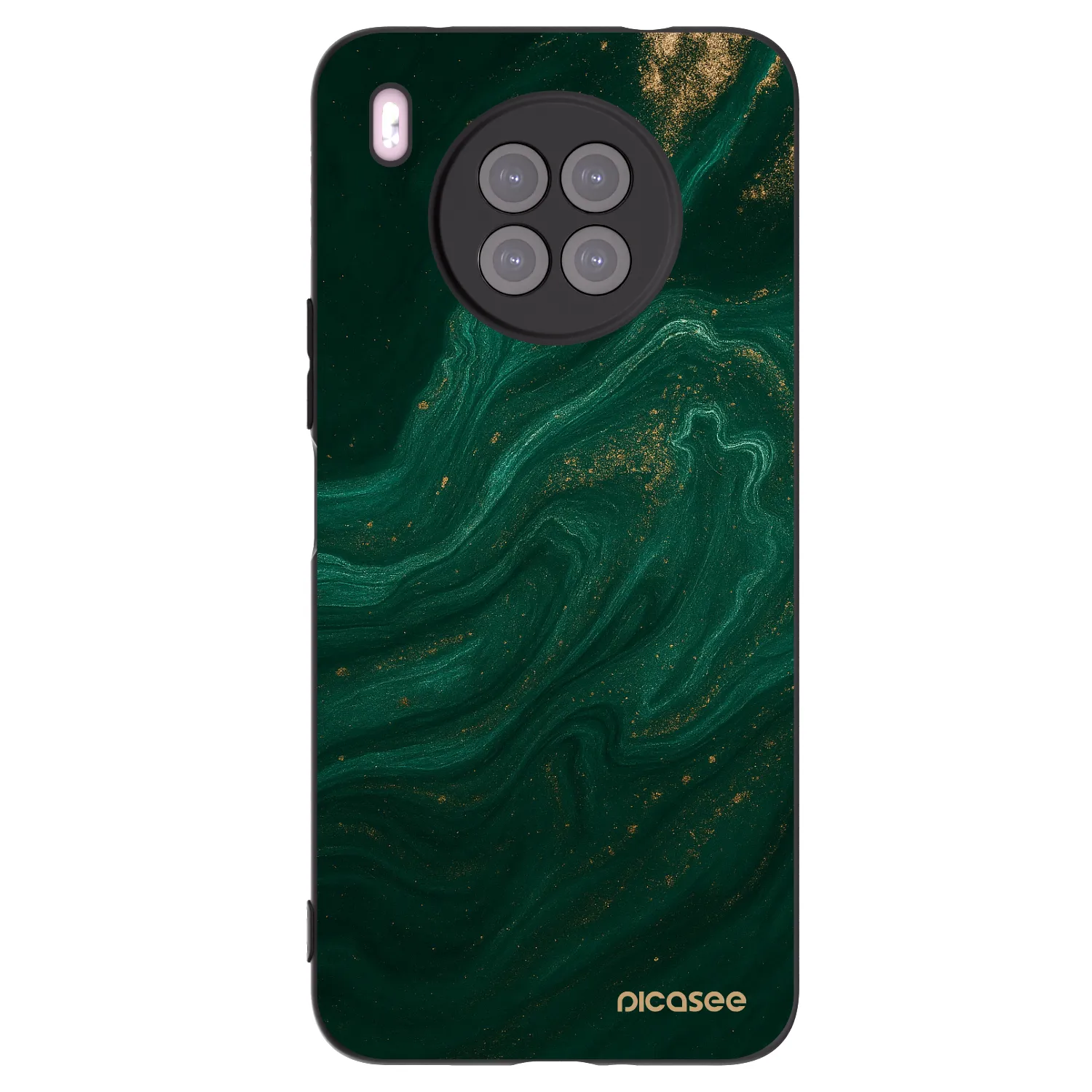 Picasee Μαύρη θήκη σιλικόνης για Huawei Nova 8i - Green