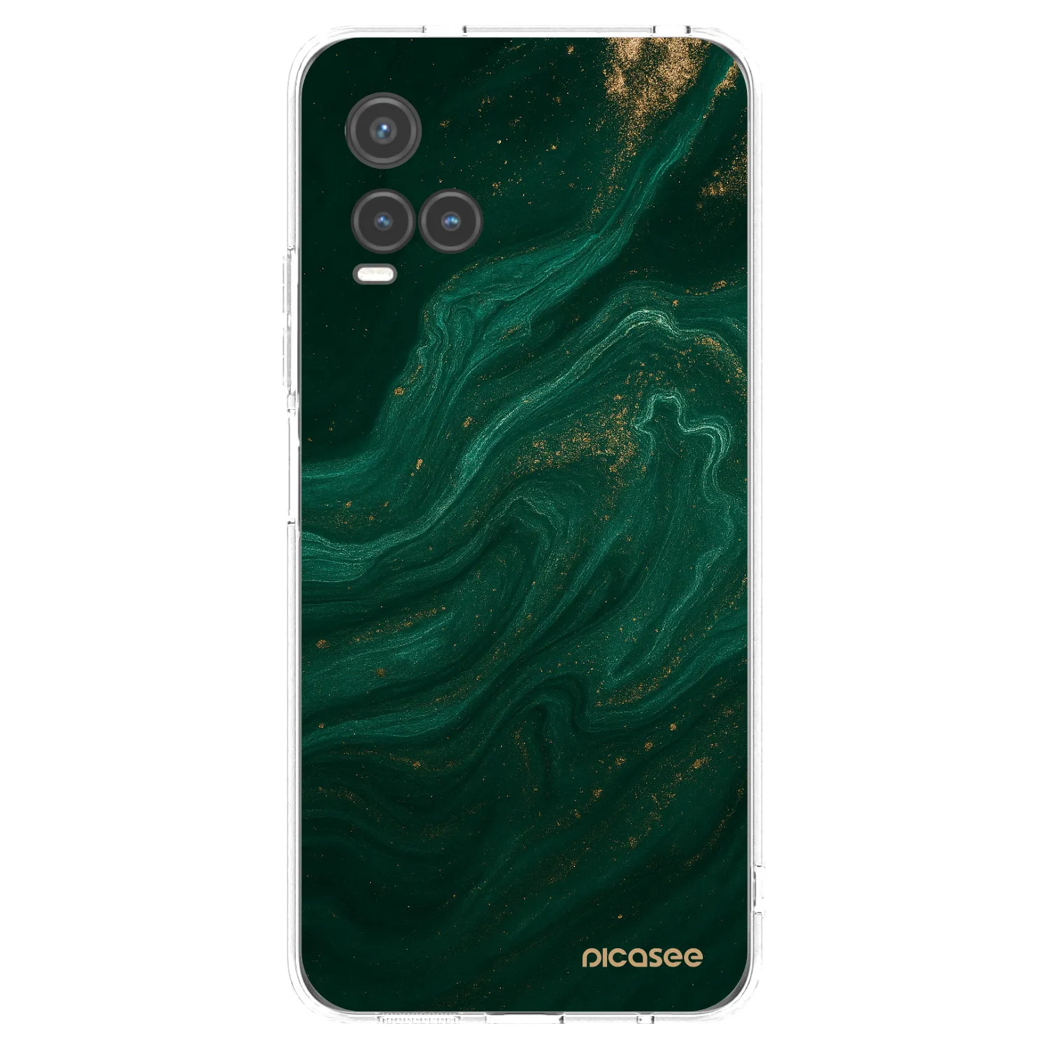 Picasee διαφανής θήκη σιλικόνης Vivo Y33s - Green