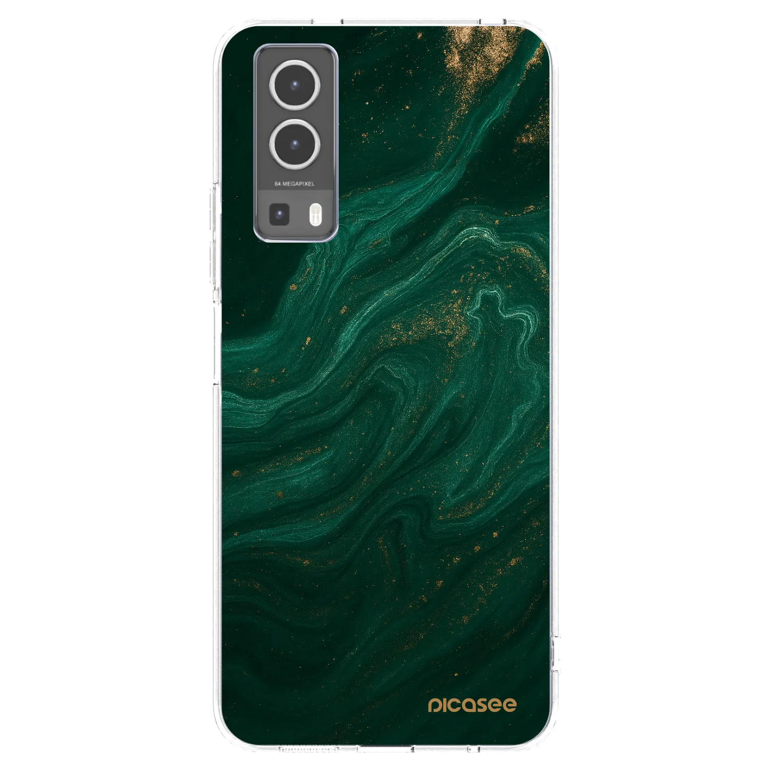 Picasee διαφανής θήκη σιλικόνης Vivo Y72 5G - Green