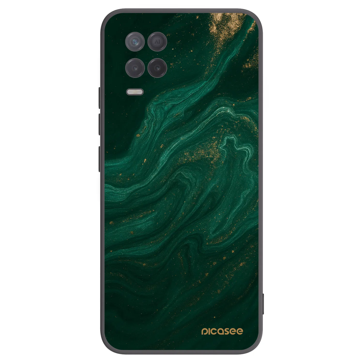 Picasee Μαύρη θήκη σιλικόνης για Realme 8 5G - Green